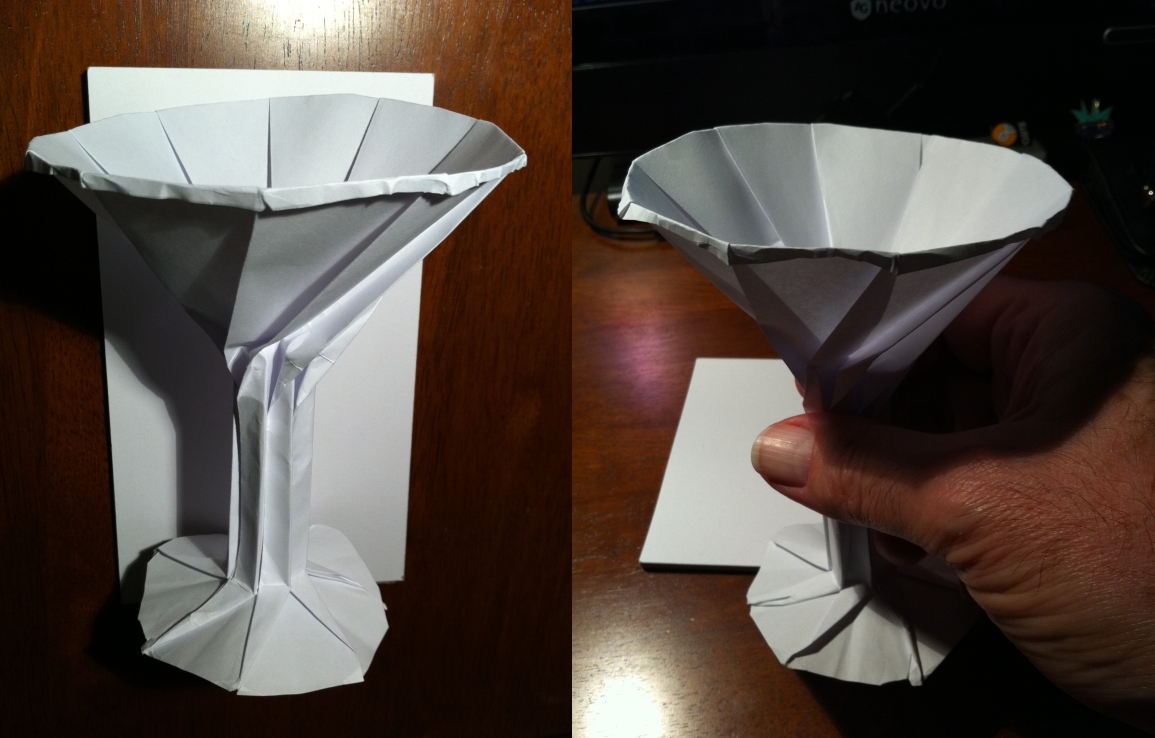 Origami Martini Glass (Stephen Hecht) 