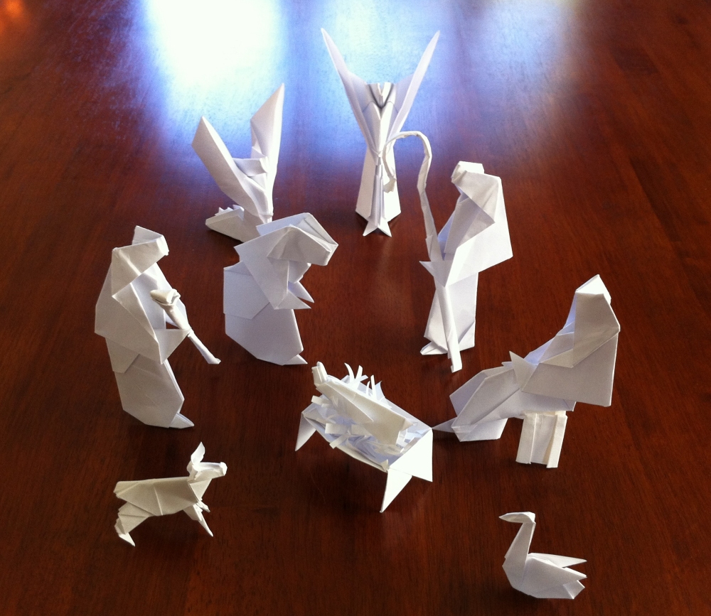 Creche De Noel En Origami  Cadeau de Noel