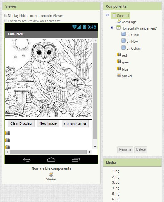 colourbook interface