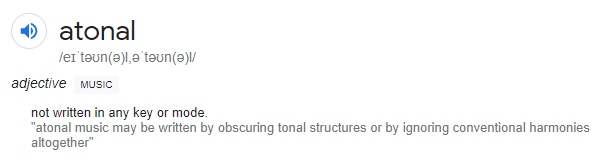 atonal - dictionary definition