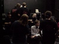 backstage waiting for their cue