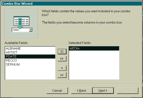 creating the combo's data source