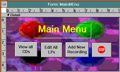 a menu with macros behind each button