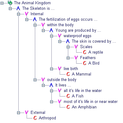 A Decision Tree regarding the animal kingdom - thanks McGoo