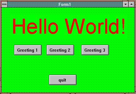 the hello world form