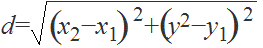 distance formula