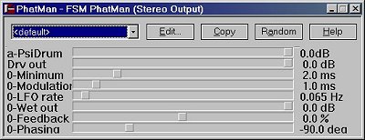 an effect machines' parameters